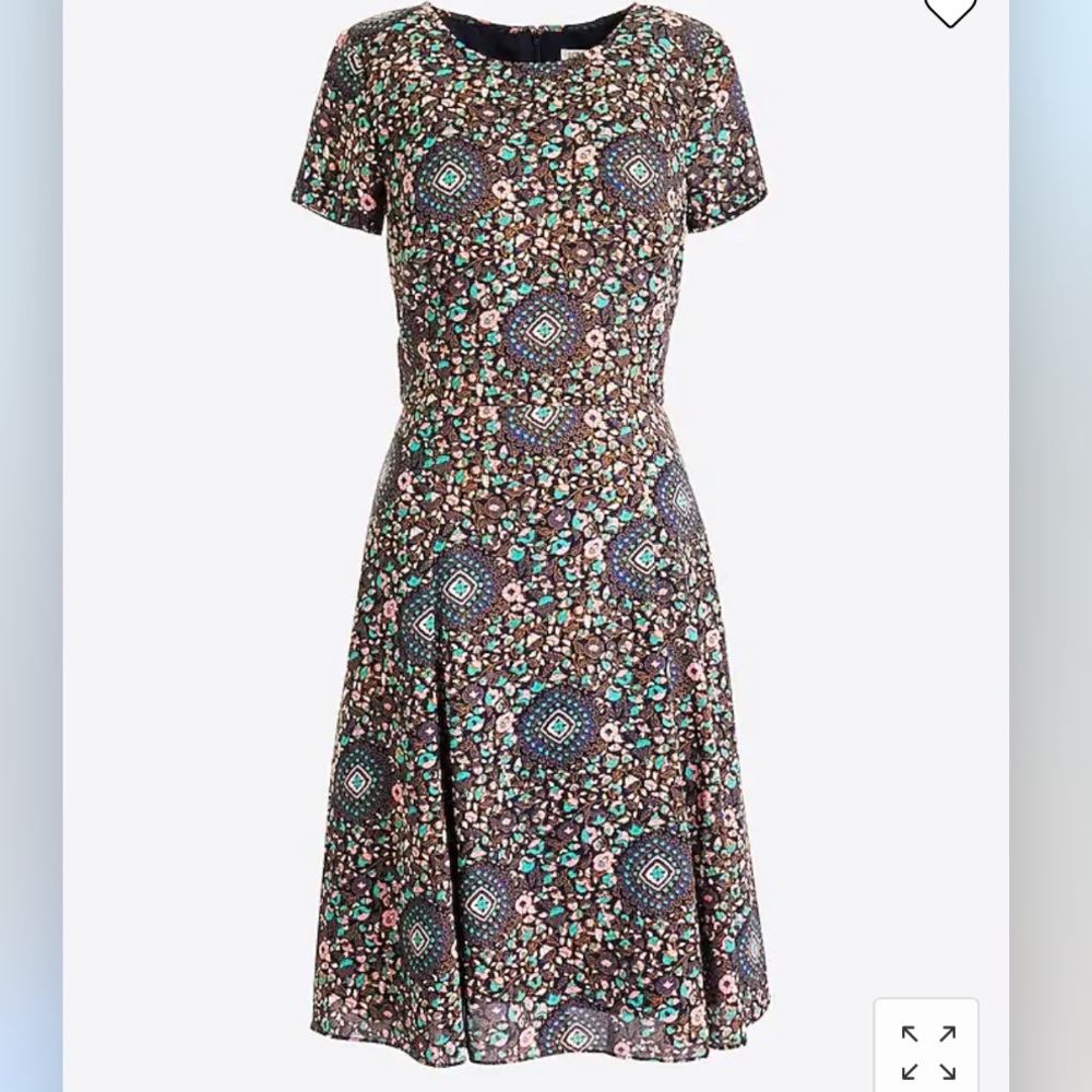 J. Crew Short Sleeve  Flutter Tiered Dress, Size 10, NWT